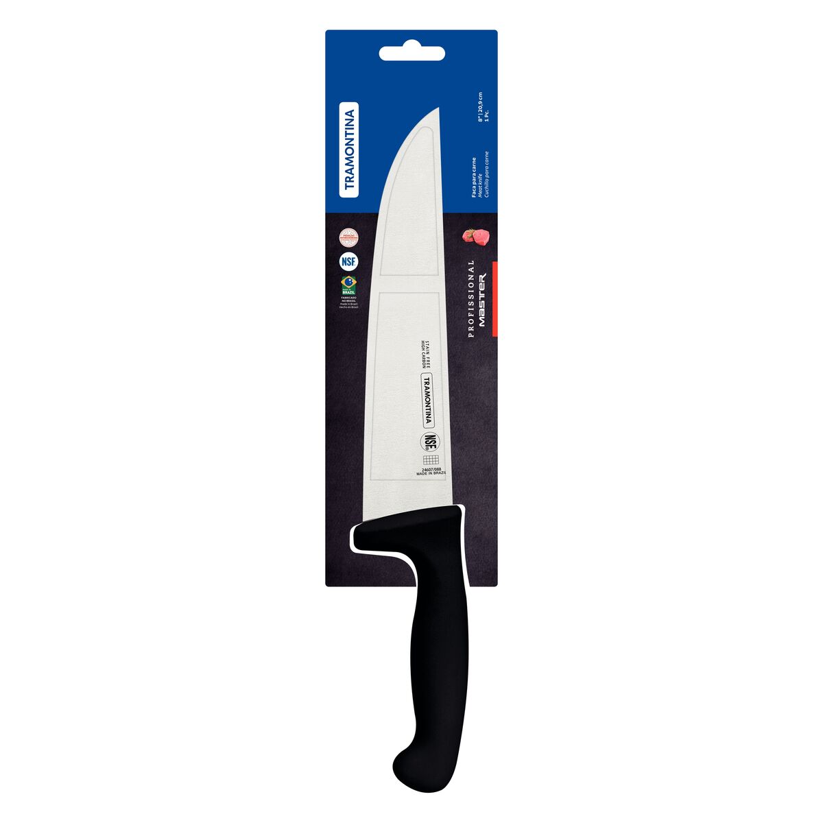 CUCHILLO CARNICERO 20CM - PROFESIONAL NEGRO NSF
