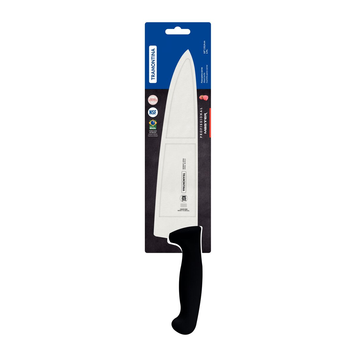 CUCHILLO CARNICERO 25CM - PROFESIONAL NEGRO NSF