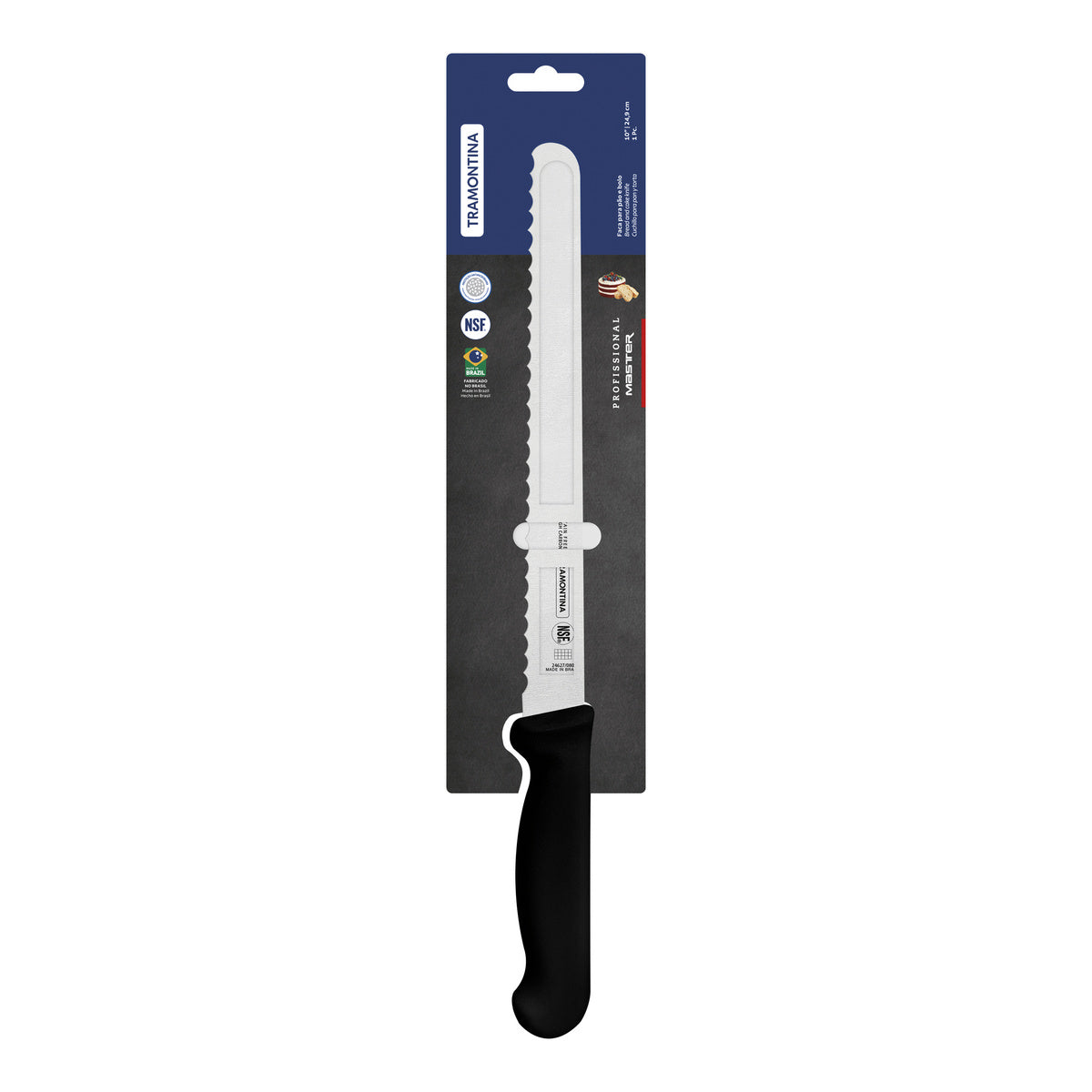 CUCHILLO PARA PAN 25CM - PROFESSIONAL MASTER NEGRO NSF