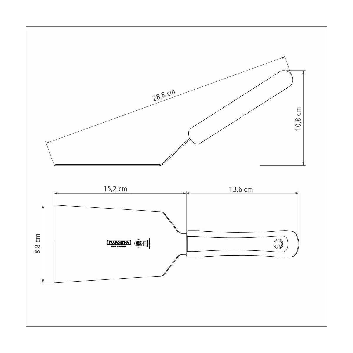 ESPÁTULA ACODADA FREÍR 15 X 9 CM - PROFESSIONAL NSF