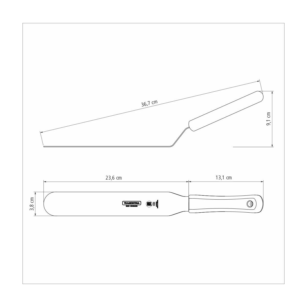 ESPÁTULA ACODADA PARA REPOSTERÍA 25,5 CM - PROFESSIONAL NSF