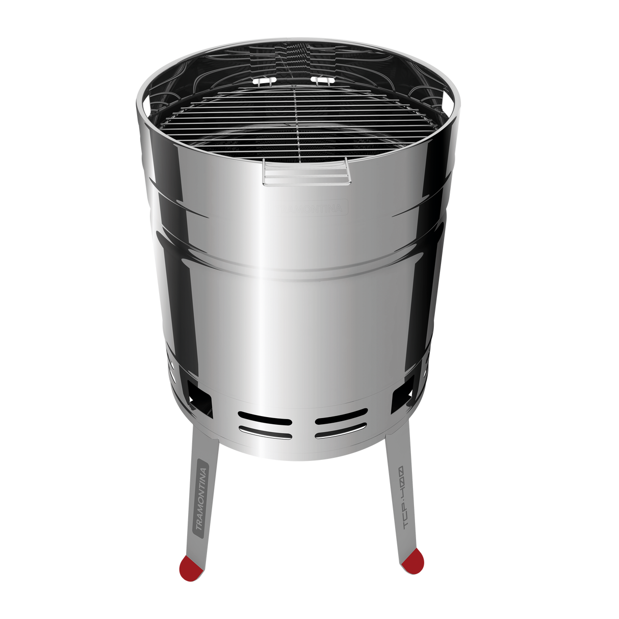 Tramontina Parrilla Grill a Carbón TCP 400 de Acero Inoxidable