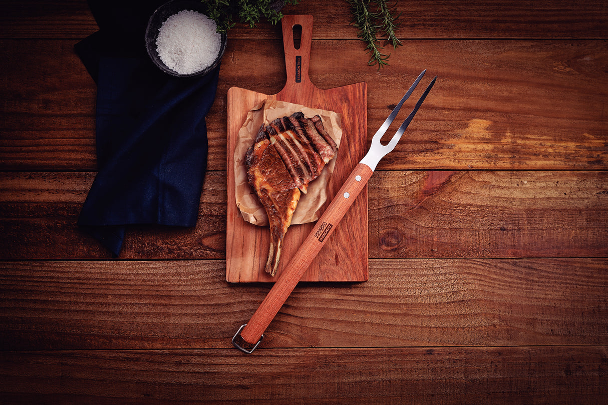 Tramontina Tenedor Trinchante con Mango de Madera Churrasco 49 cm