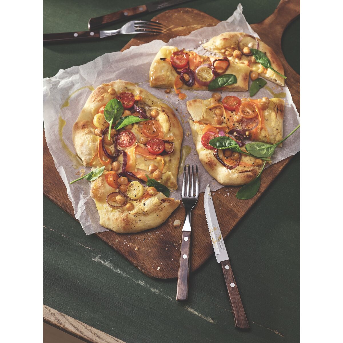 JUEGO CUBIERTOS PARA CARNE/BBQ 12PZAS. - POLYWOOD FSC CASTAÑO