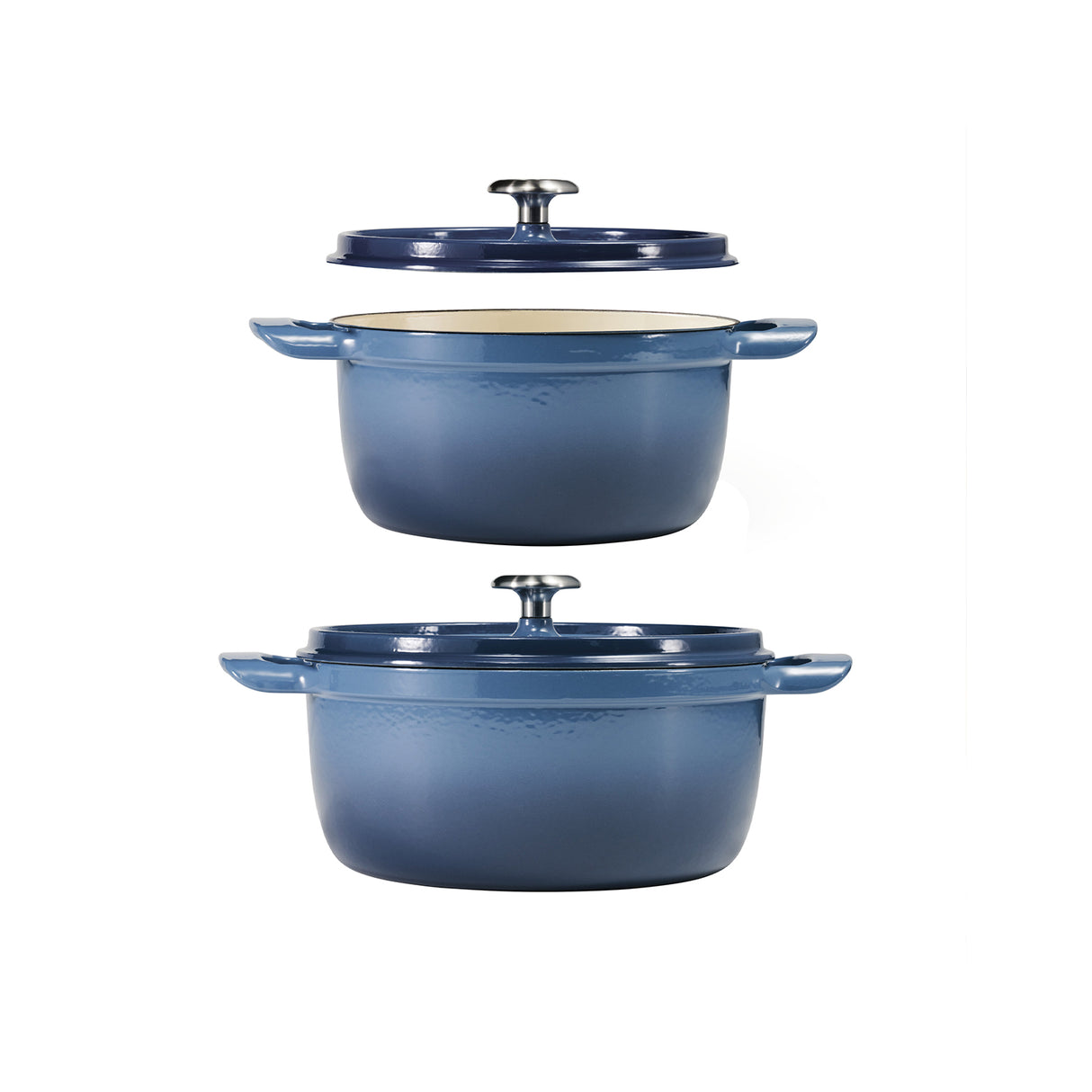 Tramontina Cocotte con Tapa de Hierro Fundido Esmaltado Azul 26 cm