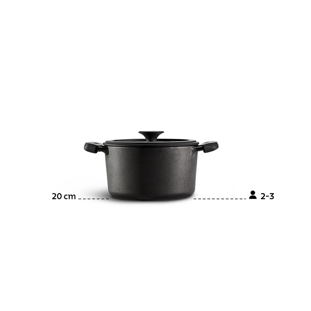 Tramontina Cacerola de Hierro Fundido Precurada Titanex 20 cm 3,1L