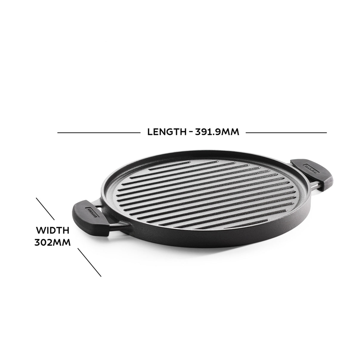 Tramontina Plancha de Hierro Fundido Reversible 2 en 1 Precurada Titanex 30 cm