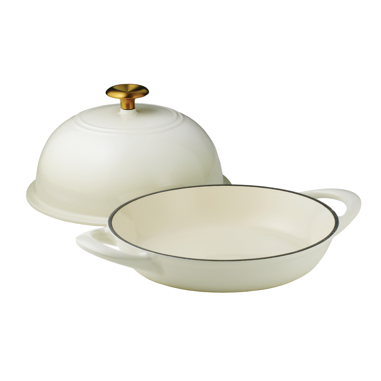 Tramontina Cazuela Horno para Pan de Hierro Fundido Esmaltado Latte 24 cm