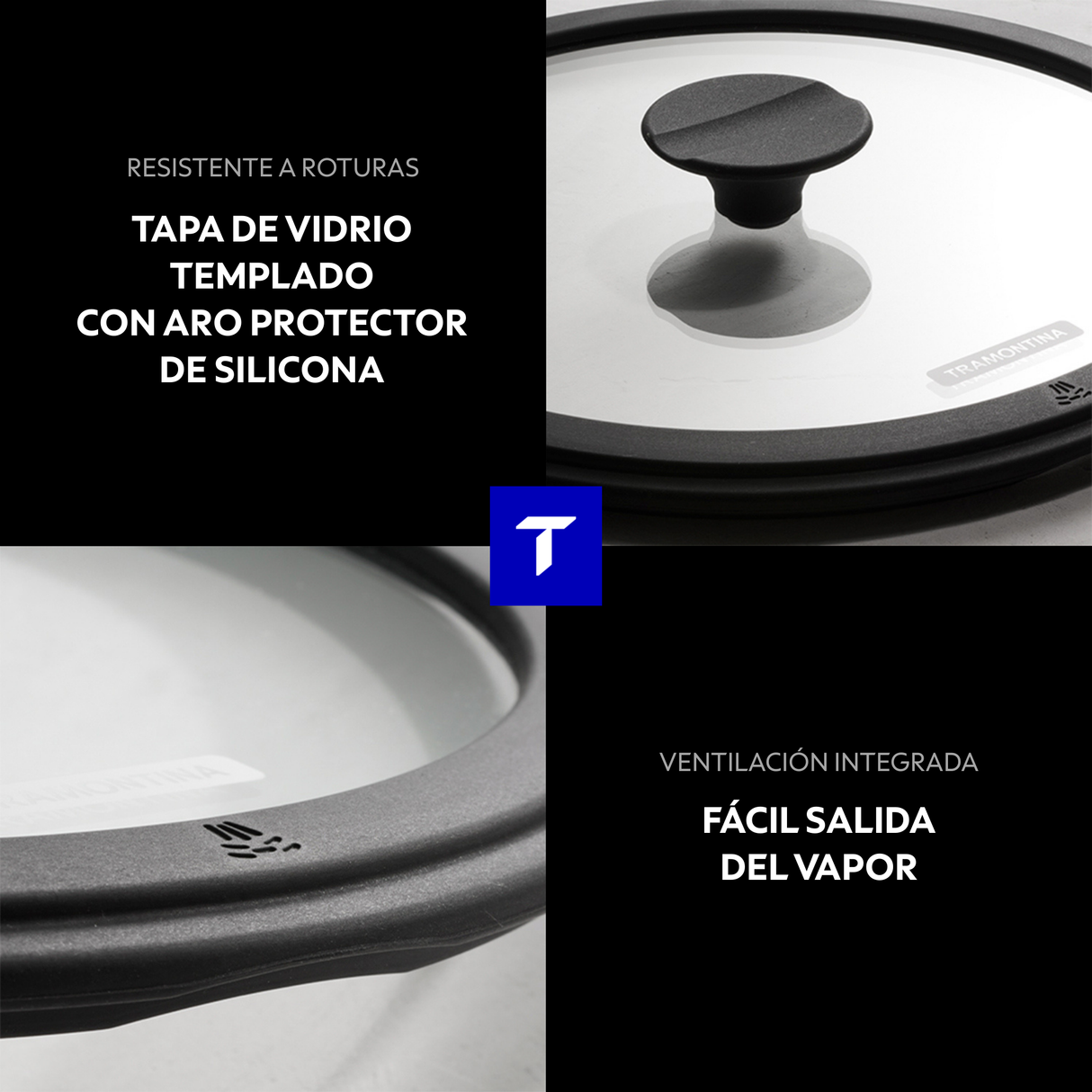 Tramontina Cacerola de Hierro Fundido Precurada Titanex 20 cm 3,1L