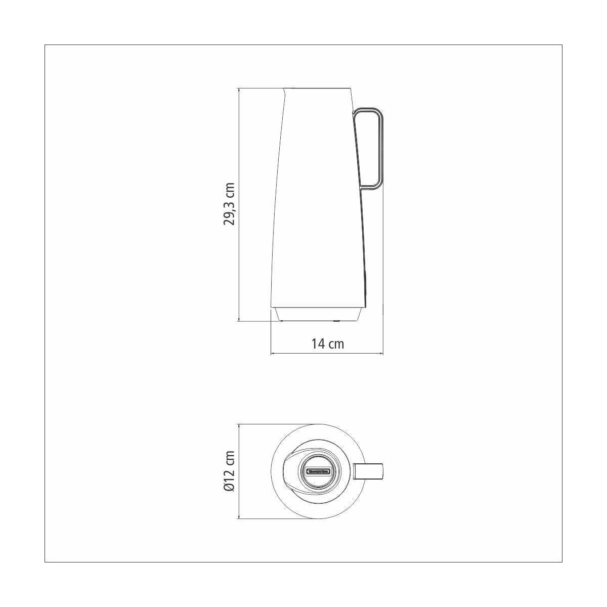 JARRA TERMICA 1L NEGRA - EXATA
