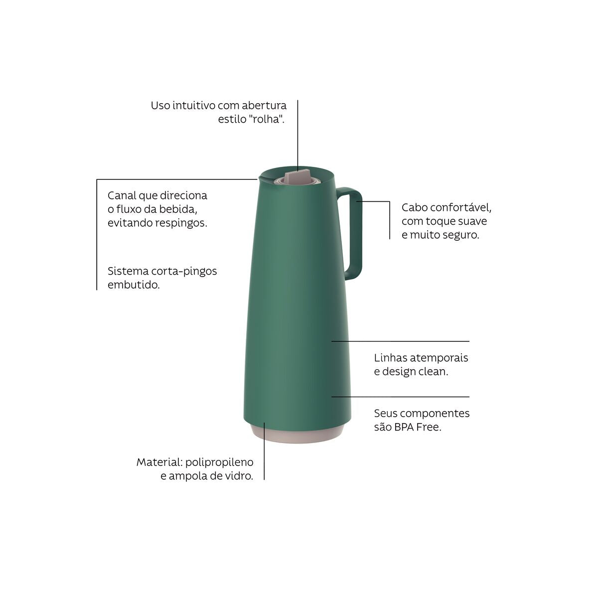 JARRA TERMICA 1L VERDE - EXATA
