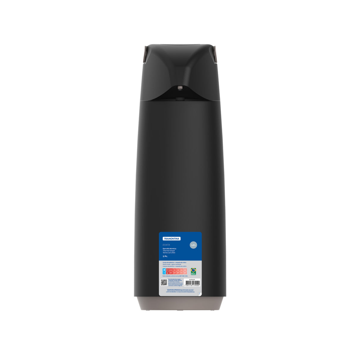 TERMO CON SIFÓN 1.8L. - NEGRO