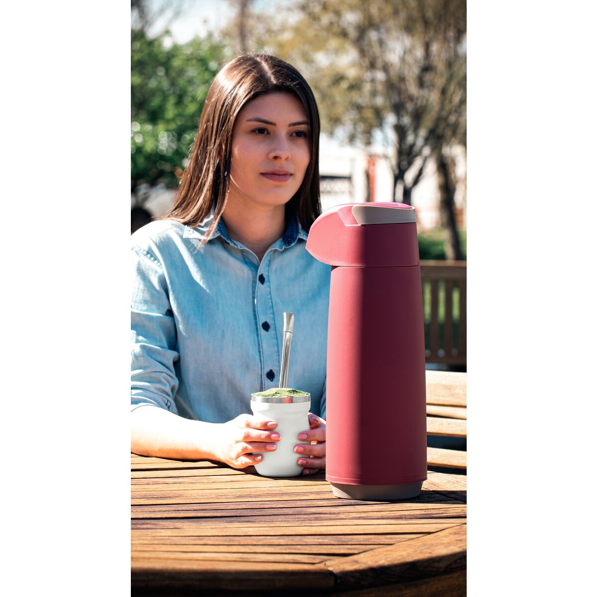 Tramontina Termo con Sifón Exata Rojo 1,8L