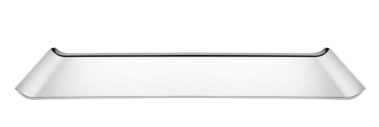 Bandeja rectangular de acero inoxidable alto brillo 38x17 cm, Quadrata