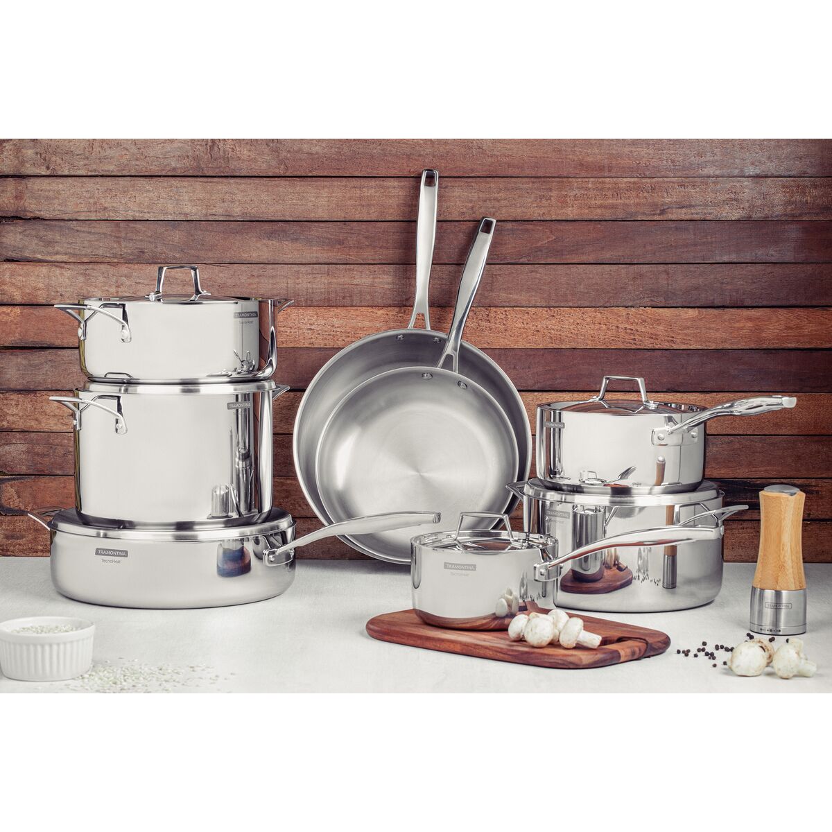 SARTÉN HONDO 30 CM - 5,60L. - TRI-PLY GRANO