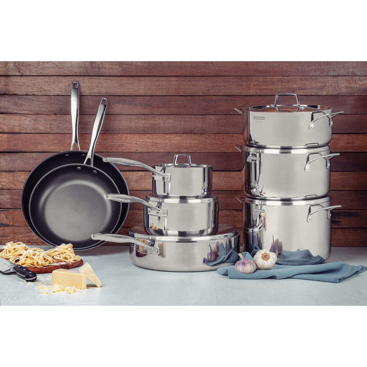 SARTÉN HONDO 30 CM - 5,60L. - TRI-PLY GRANO