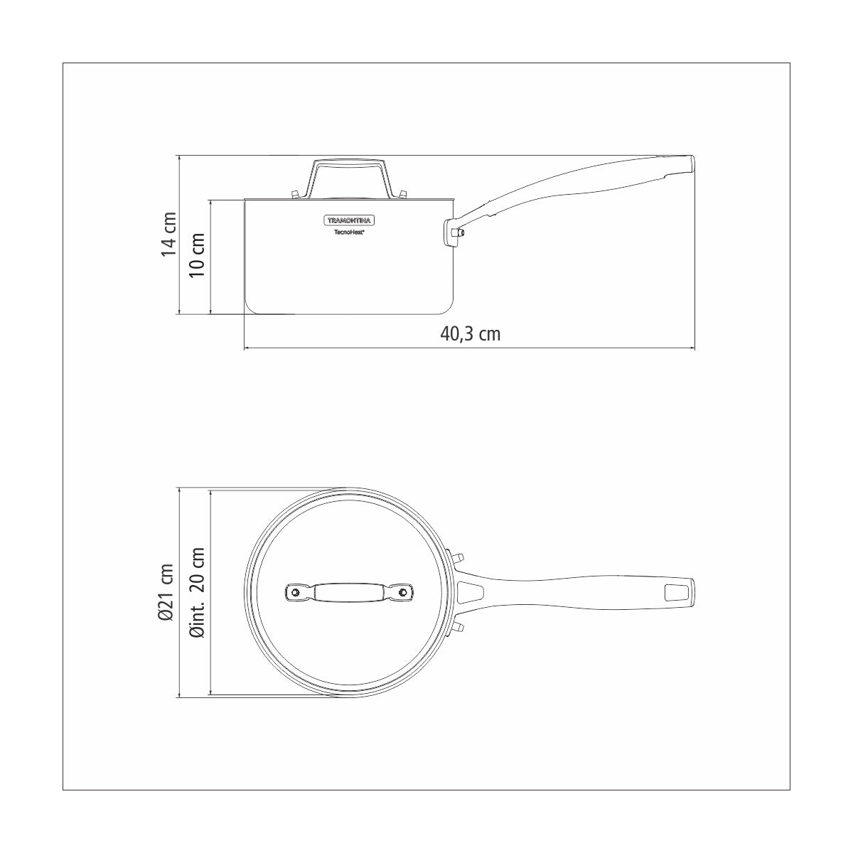 CAZO 20CM - 3.10L. - TRI-PLY GRANO