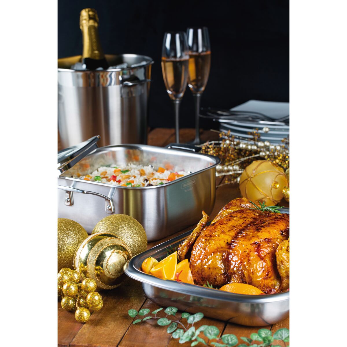 OLLA CUADRADA 26X26CM - 7,30L. - TRI-PLY GRANO