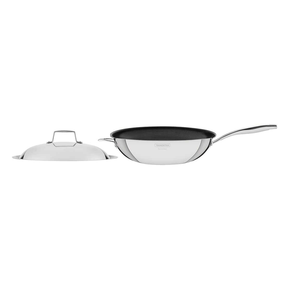 Tramontina Wok Tri-Ply Grano de Acero Inoxidable con Antiadherente 32 cm