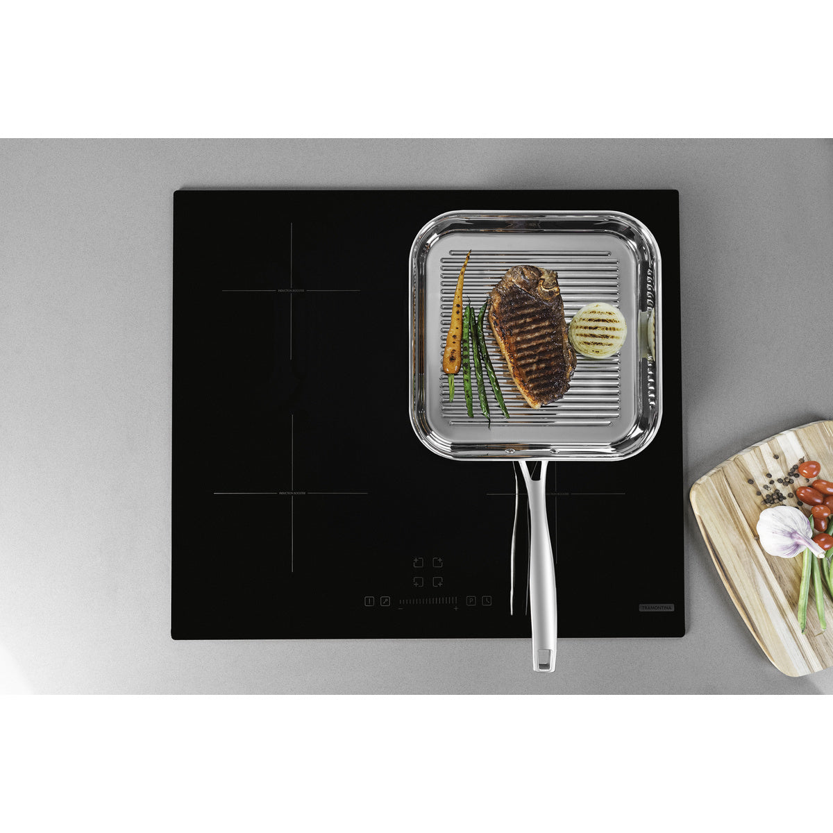 SARTÉN PARRILLA 26X26CM - 1,90L. - TRI-PLY GRANO