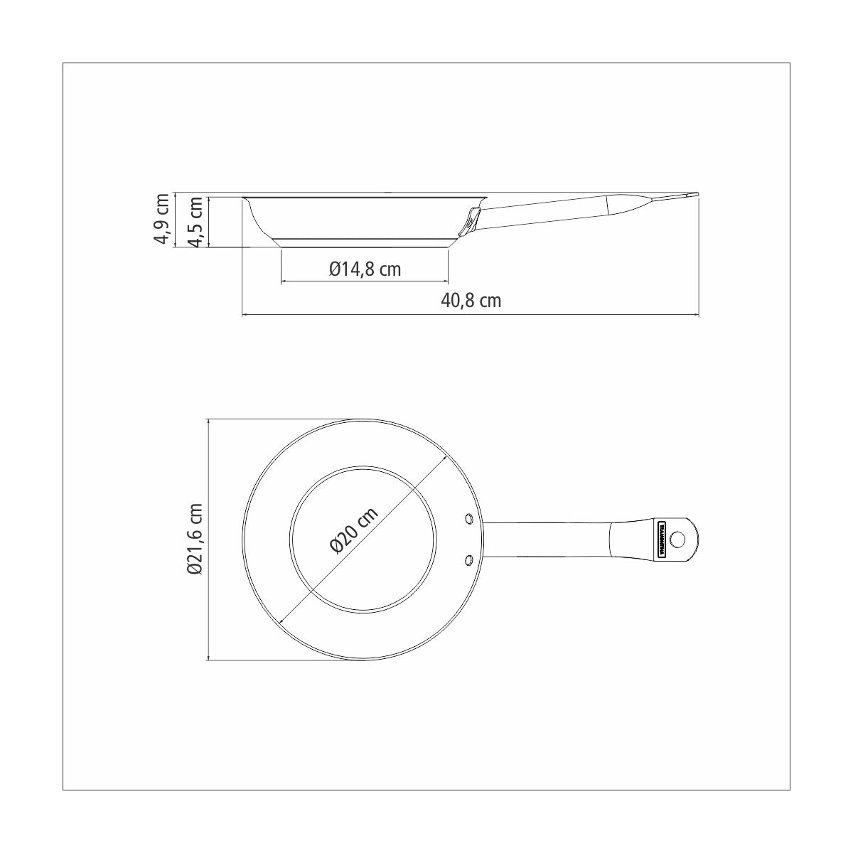 SARTÉN CON ANTIADHERENTE 20CM - 1,10L. - PROFESSIONAL