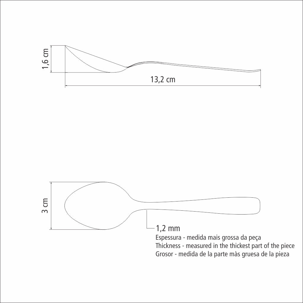 Tramontina Cuchara para Té de Acero Inoxidable Amazonas 12 unidades