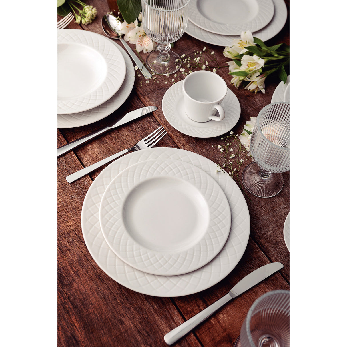 Tramontina Plato Llano de Porcelana Ingrid 27 cm 12 unidades