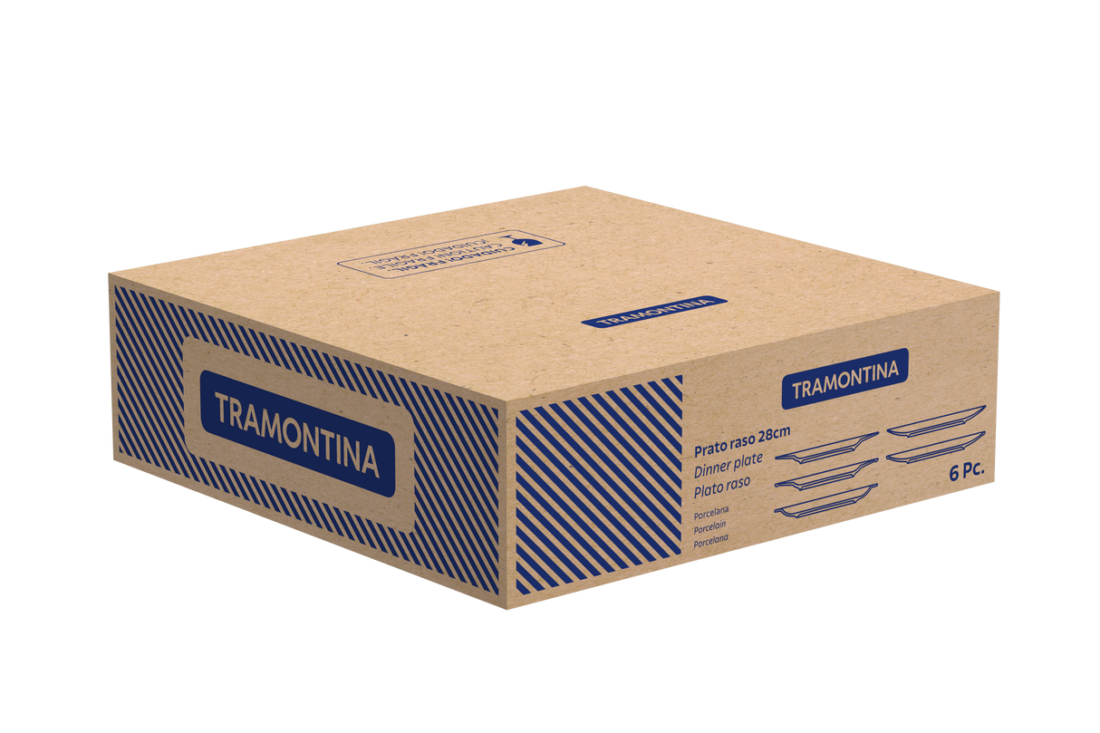 Platos Llanos de porcelana Sophia 28 cm 6 unidades