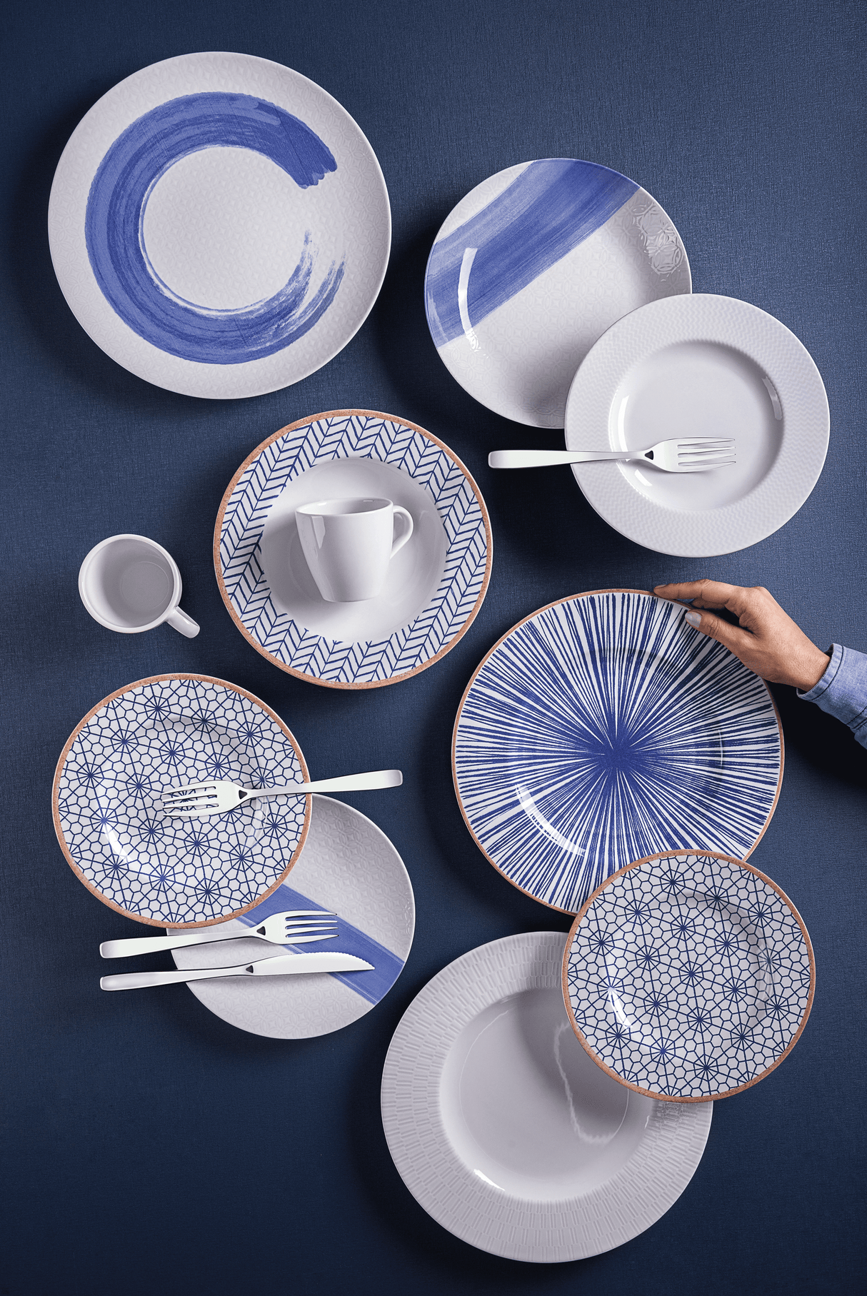 Juego de Platos Hondo porcelana Soho, 22 cm, 6 piezas