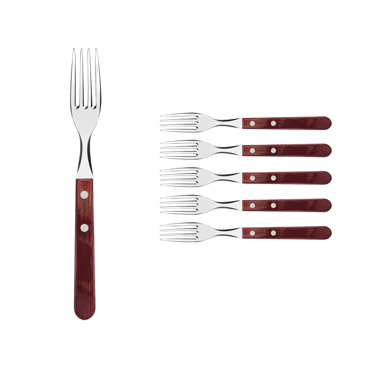 Tramontina Juego Tenedores Jumbo Polywood Rojo 6 un