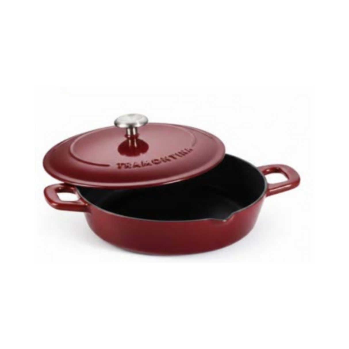 Tramontina Cazuela Baja de Hierro Fundido Esmaltado Rojo 30 cm 3,8L