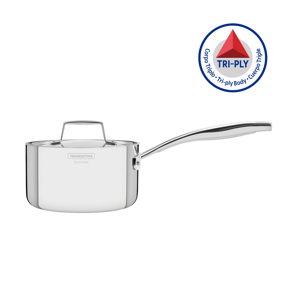 Tramontina Cazo Tri-Ply Grano de Acero Inoxidable 16 cm