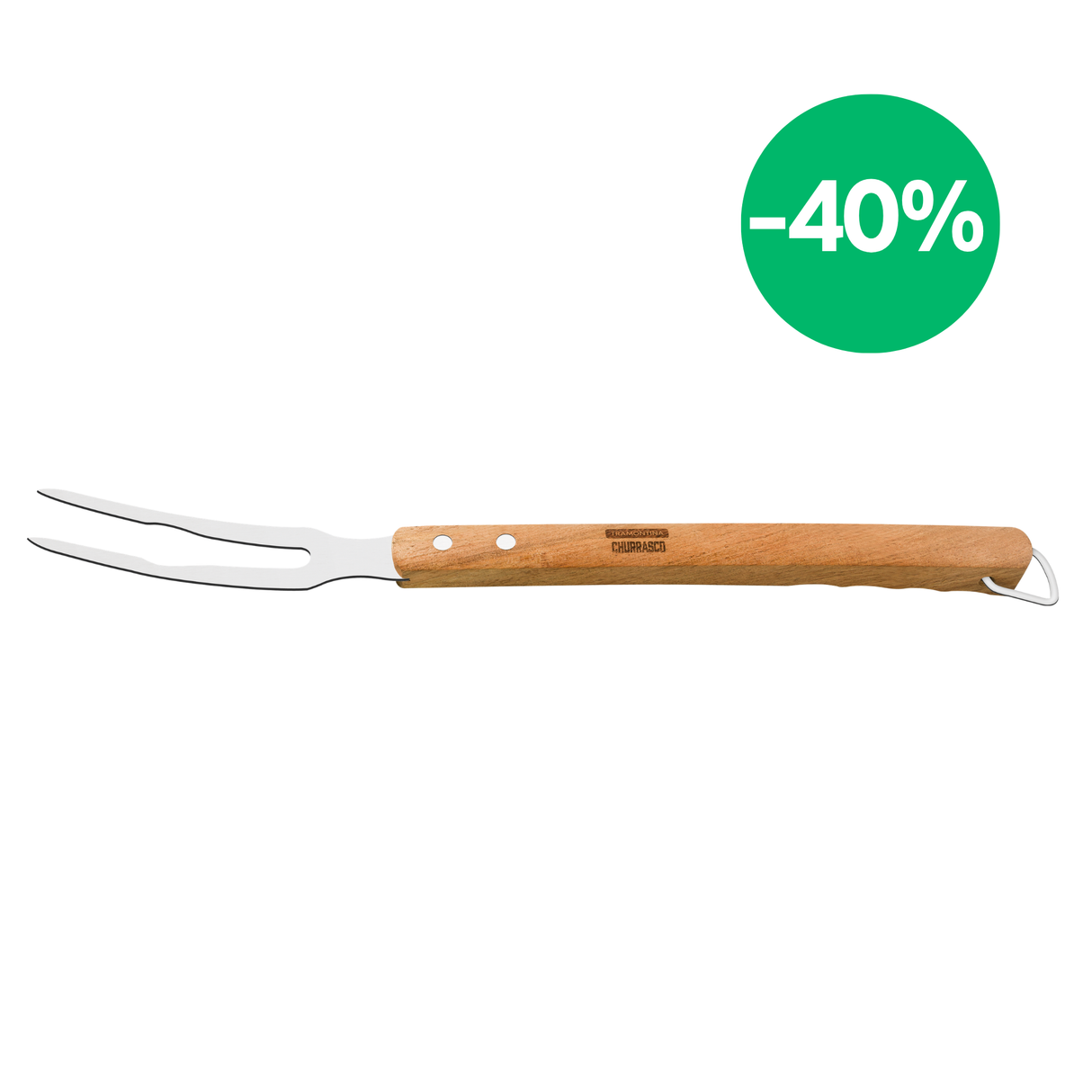 Tramontina Tenedor Trinchante con Mango de Madera Churrasco 49 cm