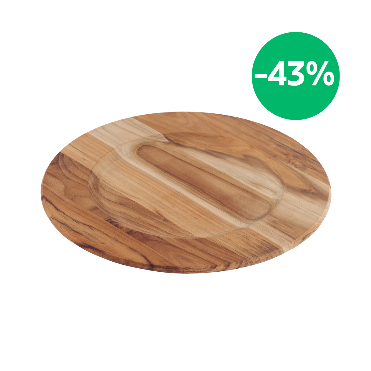 Bajoplato Sousplat de Madera de Teca Provence 33 cm