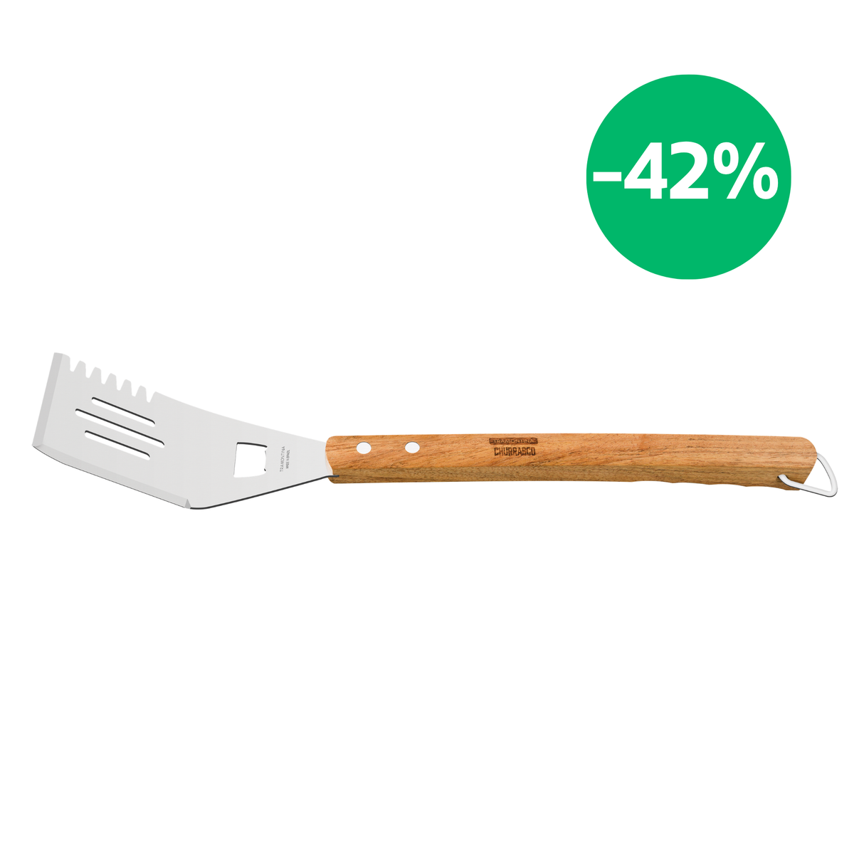 Tramontina Espátula Multifuncional con Mango de Madera Churrasco 50 cm