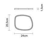 PLATO DE PIEDRA 24X20CM - CONCRETA