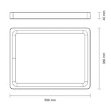 TABLA DE TECA PARA PRESENTACION Y CORTE 50 X 38 X 4CM - CHURRASCO PREMIUM