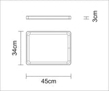 Tramontina Tabla de Madera Teca para Cortar Churrasco Essencial 45x34 cm