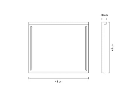 Tabla de Madera de Teca para Corte con Encaje para Encimera 48 x 41 cm