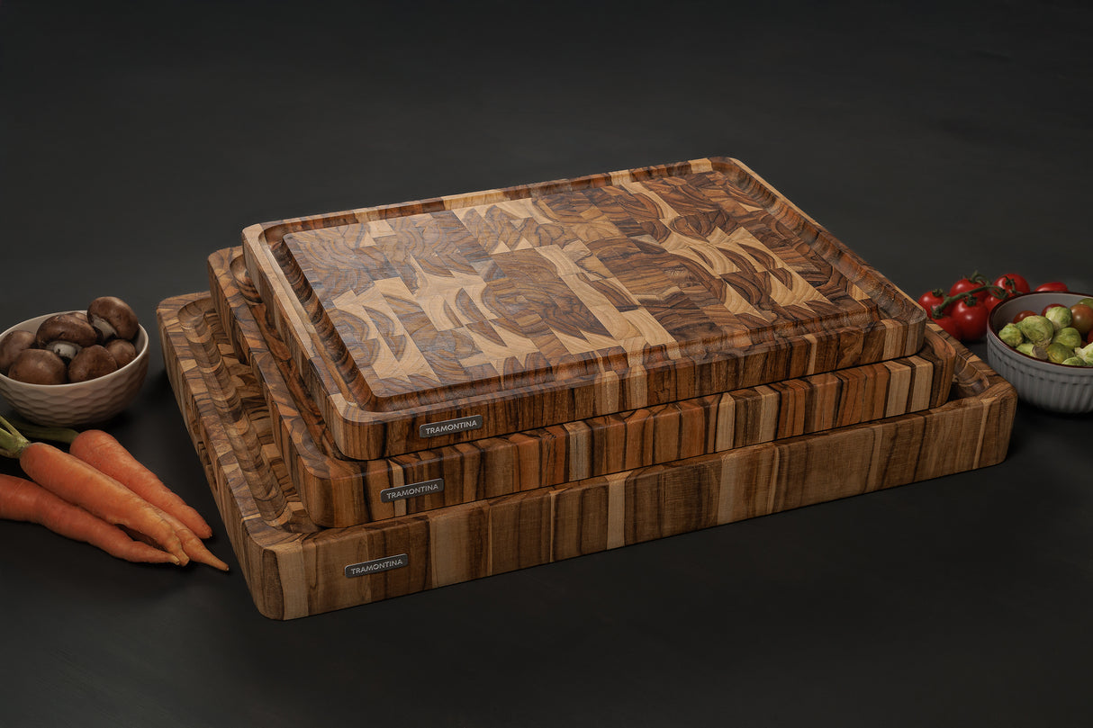 Tabla de Madera Teca Churrasco Premium FSC® 60 x 40 cm