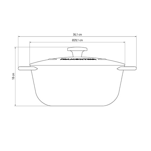 Tramontina Cazuela de Hierro Fundido Esmaltado 28 cm
