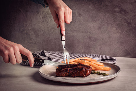 Tramontina Juego de Cuchillos para Carne de Acero Inoxidable con Mango Castaño Polywood 6 Piezas