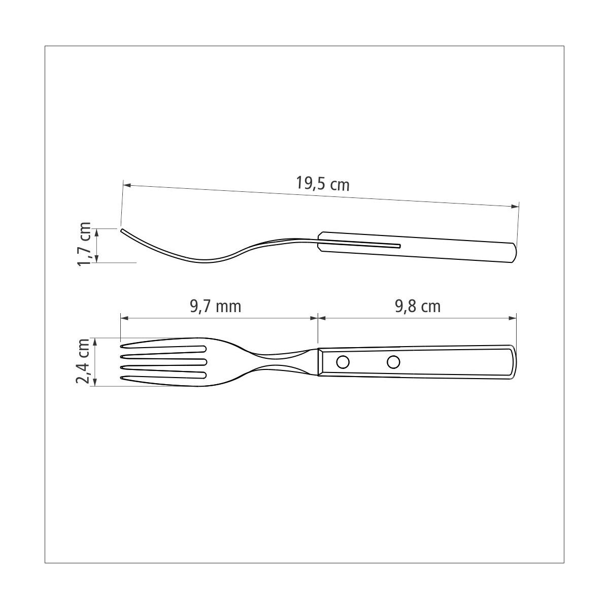 Juego de Tenedores de Mesa Polywood Rojo 6 piezas