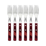 Juego de Tenedores de Mesa Polywood Rojo 6 piezas