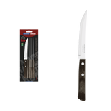 Tramontina Juego de Cuchillos para Carne de Acero Inoxidable con Mango Castaño Polywood 6 Piezas