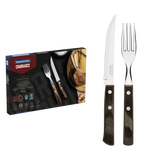 Tramontina Juego de Cubiertos para Carne Polywood Castaño 12 piezas