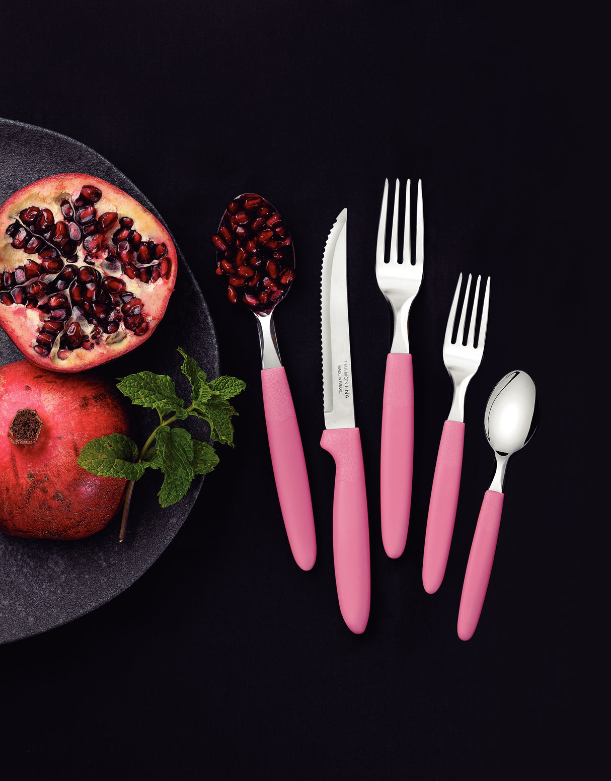 Tramontina Juego de Cubiertos Ipanema Rosa 30 piezas