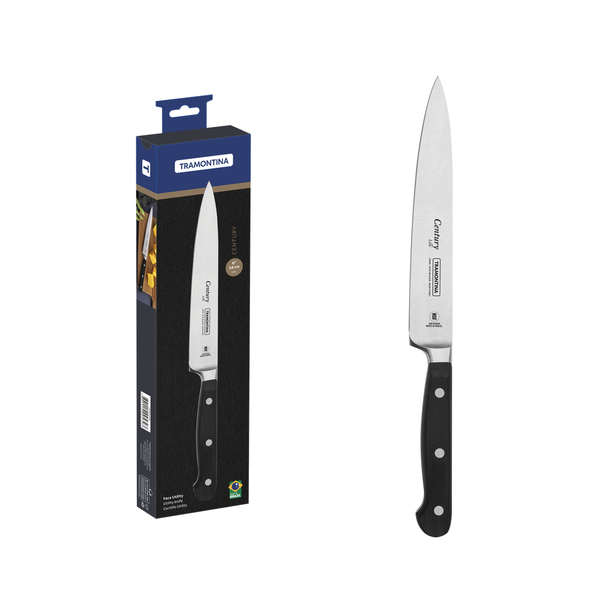 Cuchillo Trinchante Acero Inoxidable Century 15 cm - Tramontina