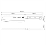 Cuchillo Usuba para Rebanar y Picar en Acero Inoxidable Century NSF 18 cm Tramontina