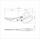 Tijera Trinchante en Acero Inoxidable y Mango de Polipropileno Negro